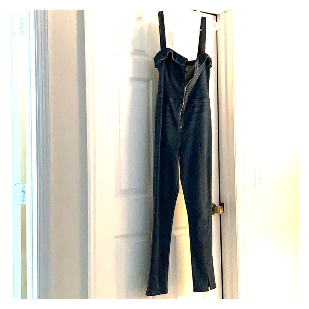 Reformation denim Crawford  jumpsuit